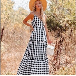 Maxi gingham dress